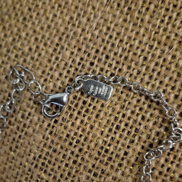 J. Jill Silver Necklace with Blue and Gray Accents - Picture 2 of 3